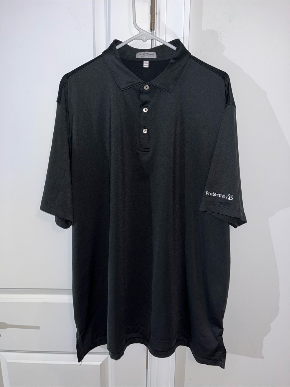 Peter Millar Big Man Summer Comfort Black Golf polo Shirt XXL Protective 2XL